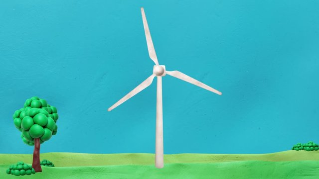 Windrad aus Knete – Animation