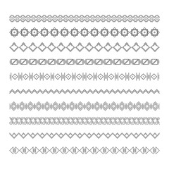 Set of vector dividers in ethnic style. Can be used for design, writing, design.