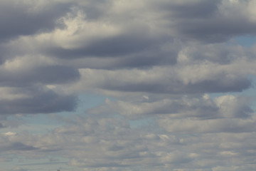 A lot of clouds in the sky