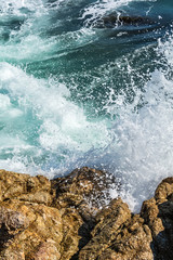 Fototapeta premium Rock and sea waves