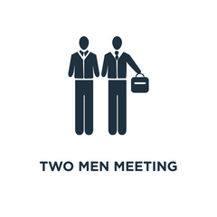 two men meeting icon