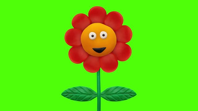 winkende Blume aus Knete – Animation