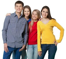 Obraz premium Group of young students together