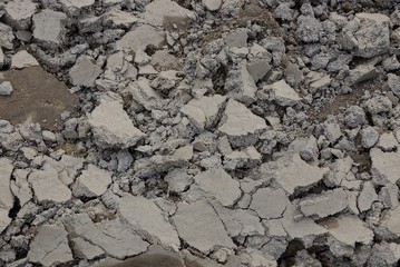 gray texture of dry earth in a heap