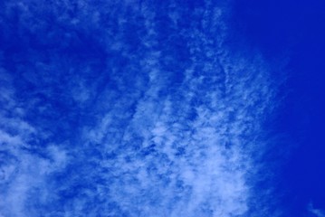 set of beautiful white clouds on a blue bright day sky