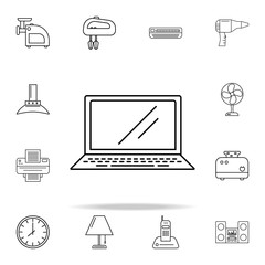a laptop icon. Appliances icons universal set for web and mobile