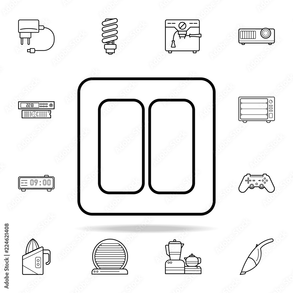 Poster light switch icon. appliances icons universal set for web and mobile