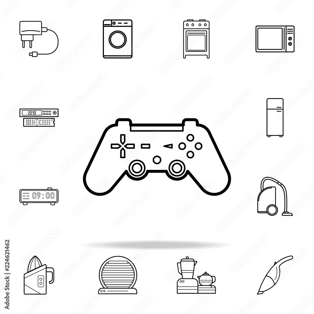 Poster joystick icon. appliances icons universal set for web and mobile