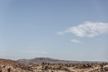 Completely deserted place in the Teide National Park, Canary Islands