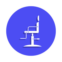 barber chair icon in badge style. One of Barber collection icon can be used for UI, UX