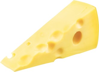 Piece of Swiss Cheese - Isolated