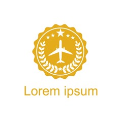 Fototapeta premium Luxury travel logo vector flat