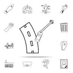 car accident icon. Death icons universal set for web and mobile