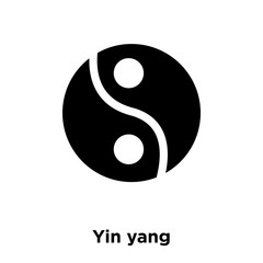 yin yang icon vector isolated on white background, logo concept of yin yang sign on transparent background, black filled symbol icon