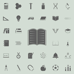 open book logo icon. Education icons universal set for web and mobile