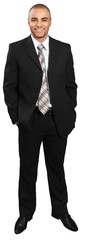 Businessman with Hands in Pockets - Isolated