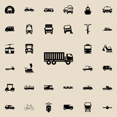 lorry with a trailer icon. transport icons universal set for web and mobile