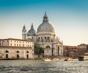 Naklejka na ściany i meble Venice, Italy: Basilica Santa Maria della Salute, view from Grand Canal