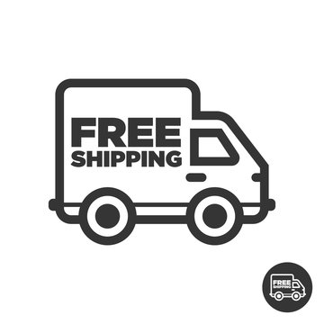 Free fast delivery shipping truck icon