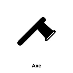 axe icon vector isolated on white background, logo concept of axe sign on transparent background, black filled symbol icon