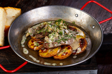 Roasted pork with potato