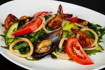 Salad with seafood