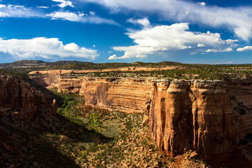 Expansive view of the deep and wide Ute Canyon in Colorado National Monument