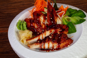 Japanese sahimi - eel