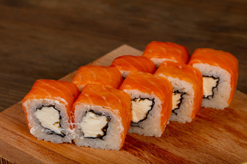 Japanese roll with salmon