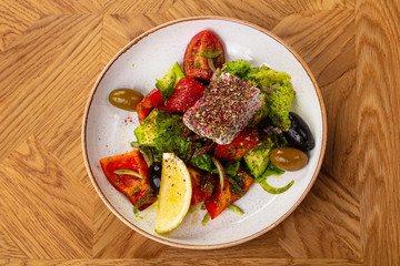 Greek salad with feta