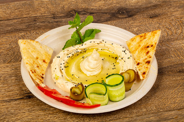 Traditional humus with oil