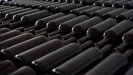Fototapeta na wymiar wine bottles stock