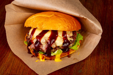 Homemade tasty burger