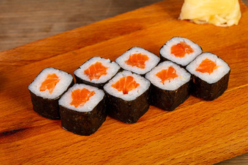 Japanese roll with salmon