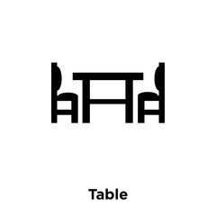 table icon vector isolated on white background, logo concept of table sign on transparent background, black filled symbol icon