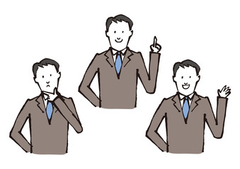 ベテランビジネスマンの表情