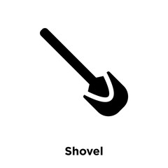 shovel icon vector isolated on white background, logo concept of shovel sign on transparent background, black filled symbol icon