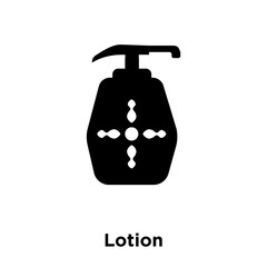 Lotion icon vector isolated on white background, logo concept of Lotion sign on transparent background, black filled symbol