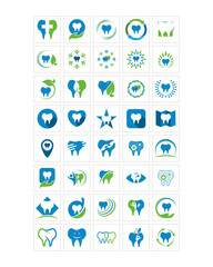 dental care icon image vector symbol logo set