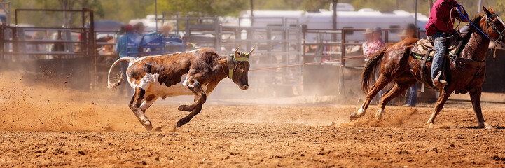 Australian Team Calf Roping Rodeo Event