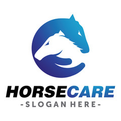 Horse care logo vector