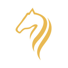 Fototapeta premium Black Horse, King Horse Logo Design Inspiration Vector