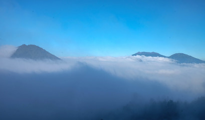 The top view of the Kawah-Ijen. East Java. Indonesia