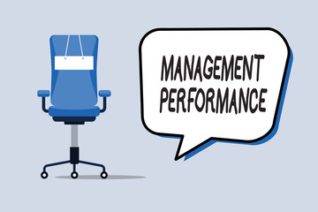 Word writing text Management Performance. Business concept for feedback on Managerial Skills and Competencies.