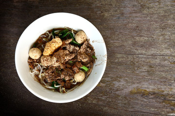 Thai food on wooden table