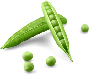 Green Peas in Pods