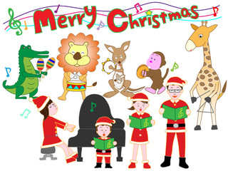 家族と動物たちのクリスマスコンサート