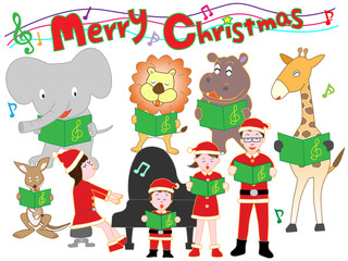 家族と動物たちのクリスマスコンサート