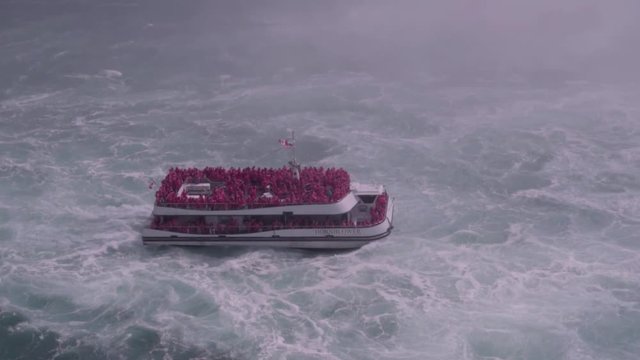 This is the Tourist boat at Niafgara Falls