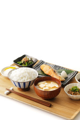 Fototapeta na wymiar 日本のごはん　Japanese foods(Typical Japanese breakfast)　　